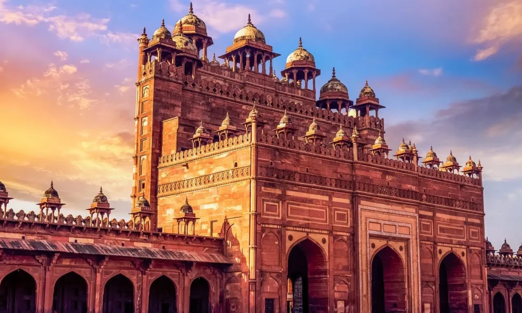 Historic architecture of Fatehpur Sikri near Agra on the Golden Triangle Tour with Roame Roots